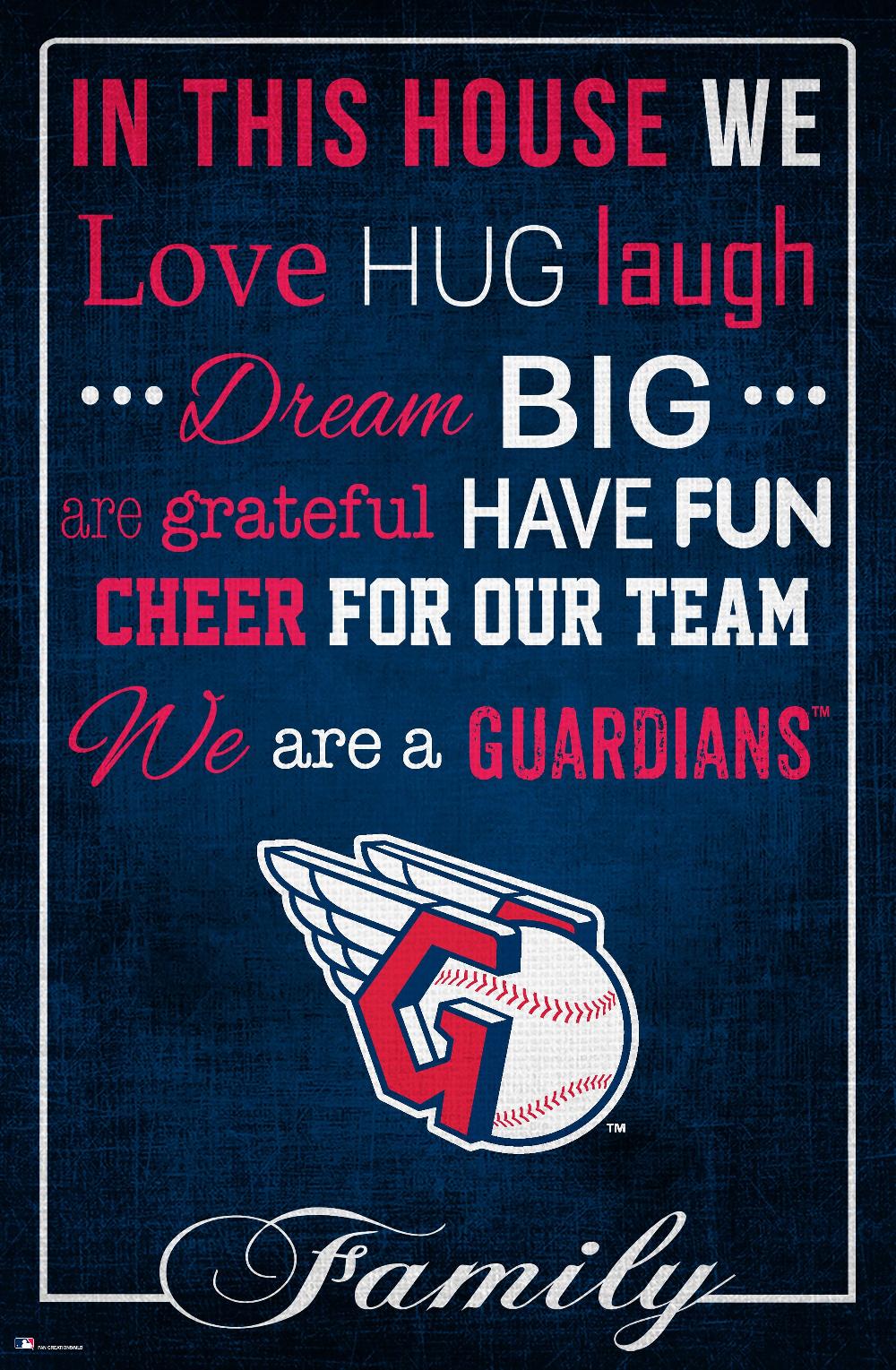 fan creations Cleveland Guardians In This House 17x26