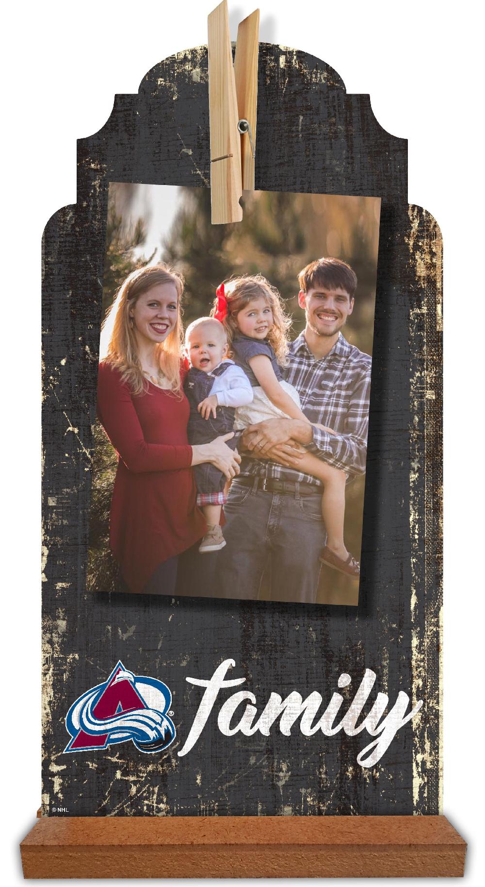 fan creations Colorado Avalanche Family Clothespin 6x12