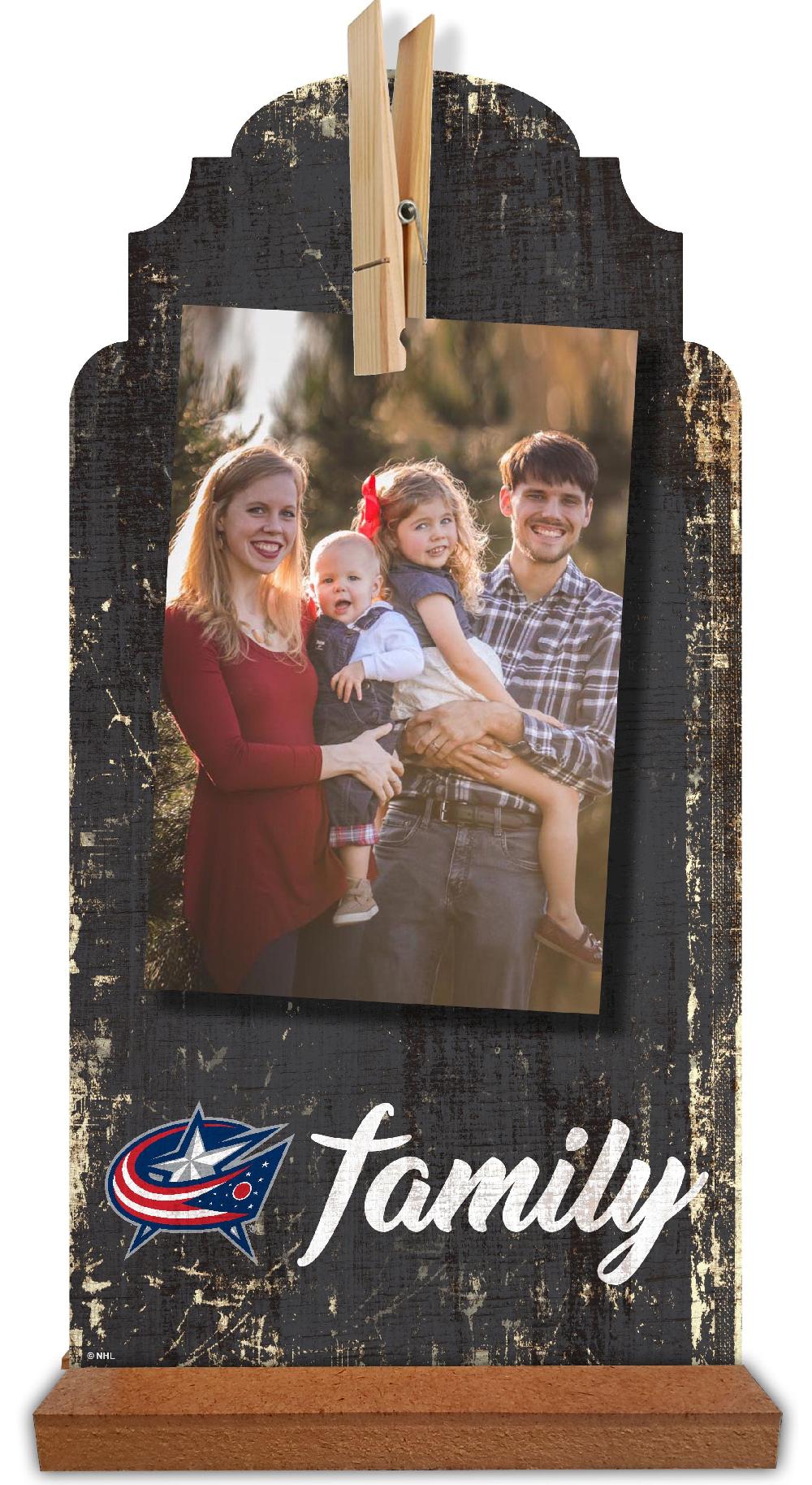 fan creations Columbus Blue Jackets Family Clothespin 6x12