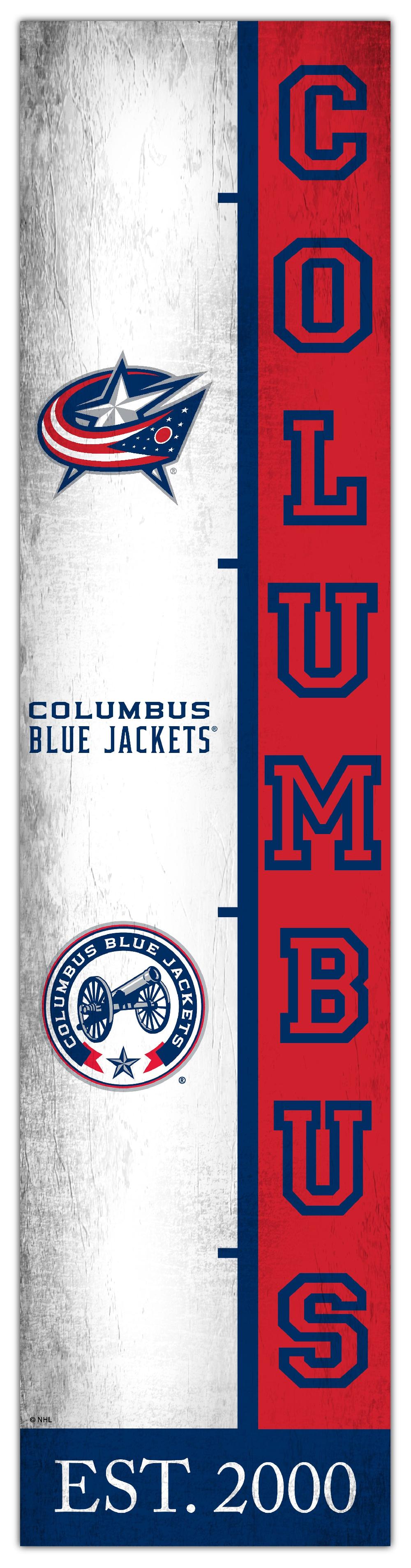 fan creations Columbus Blue Jackets Team Logo Progression 6x24