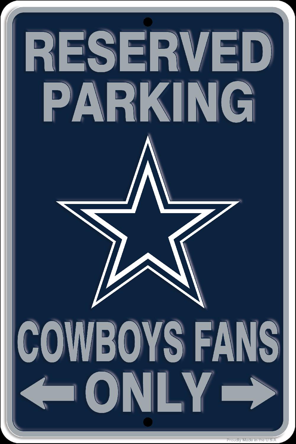 fan creations Dallas Cowboys Reserved Parking Metal 12x8in