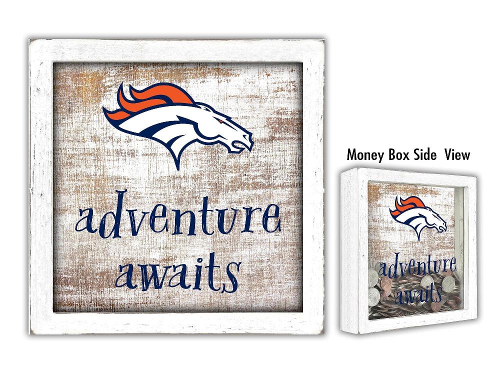 fan creations Denver Broncos Adventure Awaits Money Box