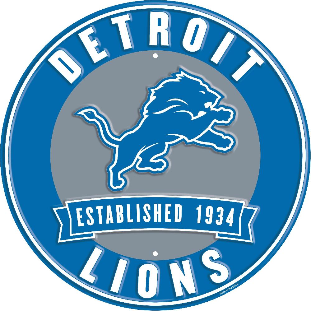 fan creations Detroit Lions Metal Established Date Circle