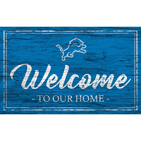 fan creations Detroit Lions Team Color Welcome 11x19 Sign