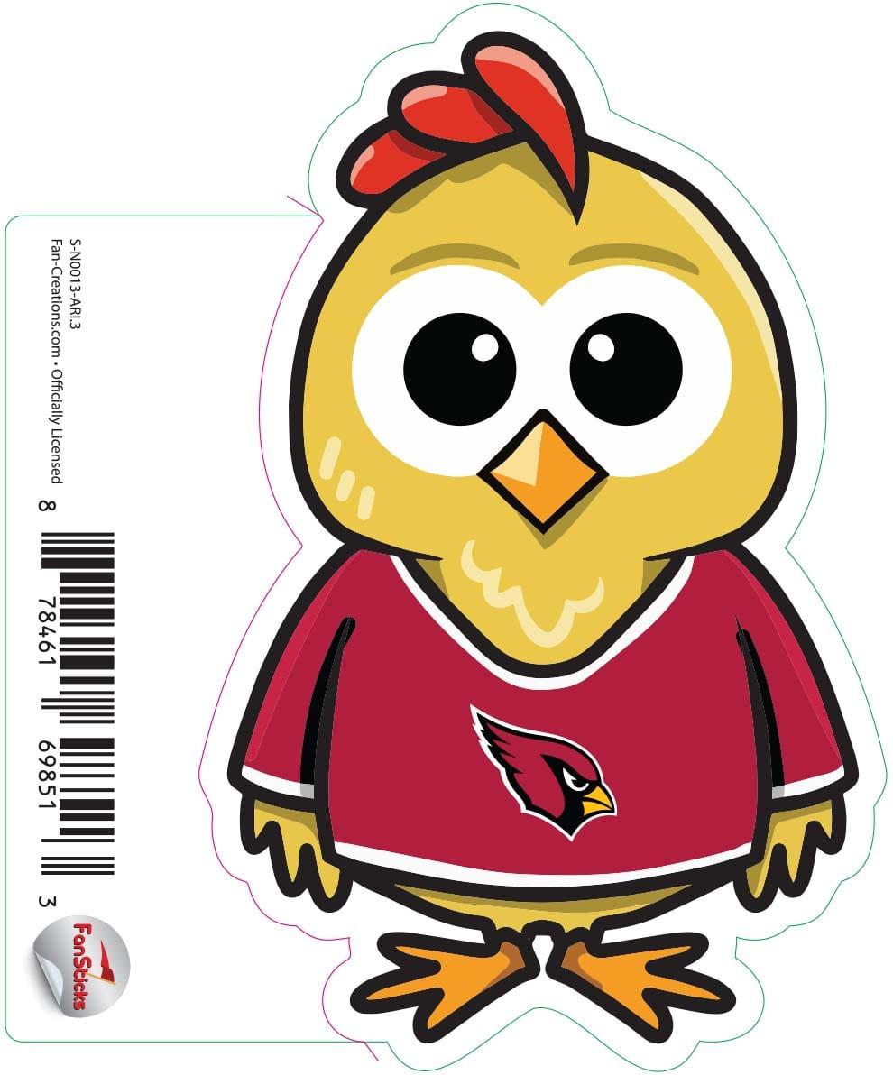 fan creations Arizona Cardinals 3in Decal Chicken
