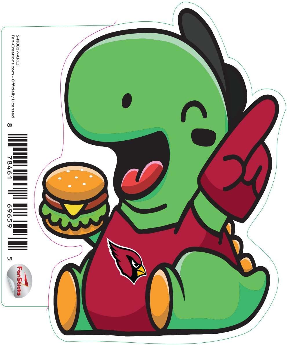 fan creations Arizona Cardinals 3in Decal Dino