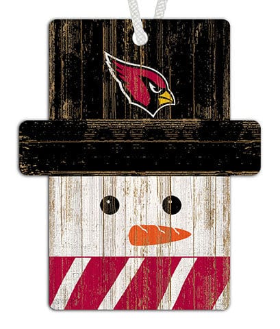 fan creations Arizona Cardinals Snowman Ornament