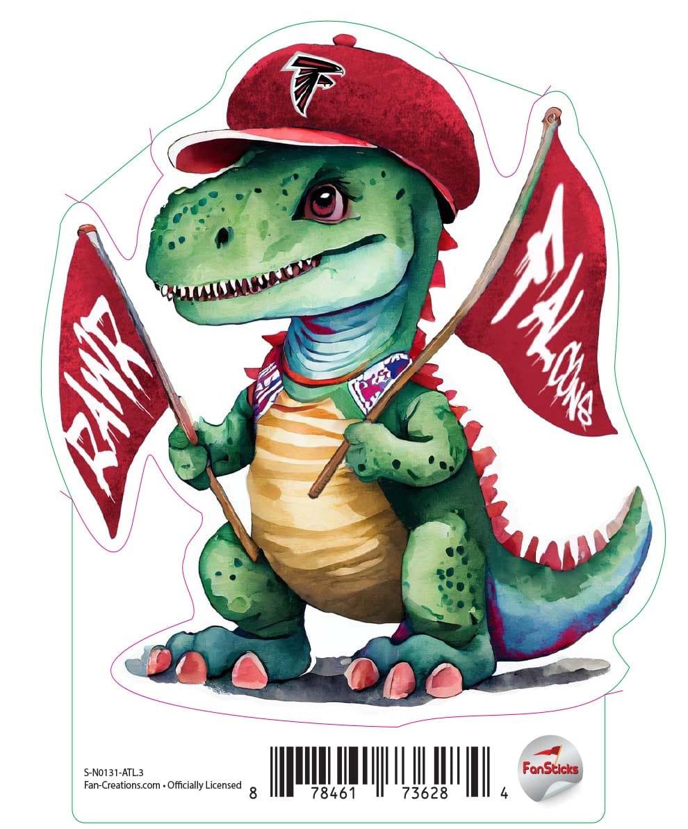 fan creations Atlanta Falcons 3in Decal "T-Rex Fan"