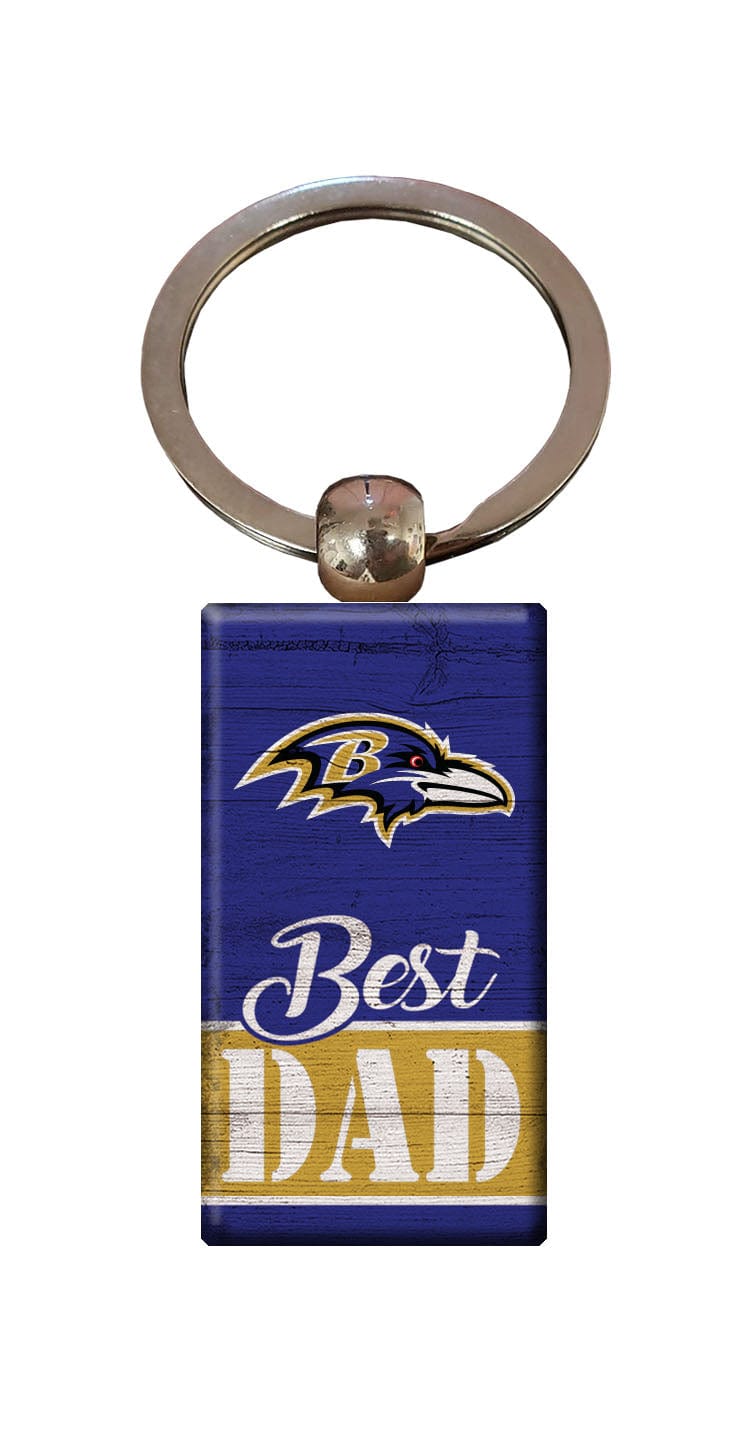 fan creations Baltimore Ravens Best Dad Keychain