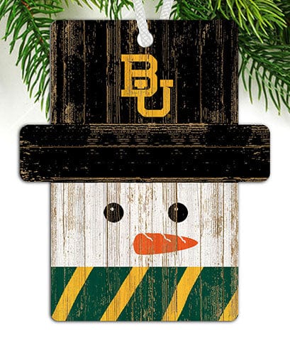 fan creations Baylor Snowman Ornament