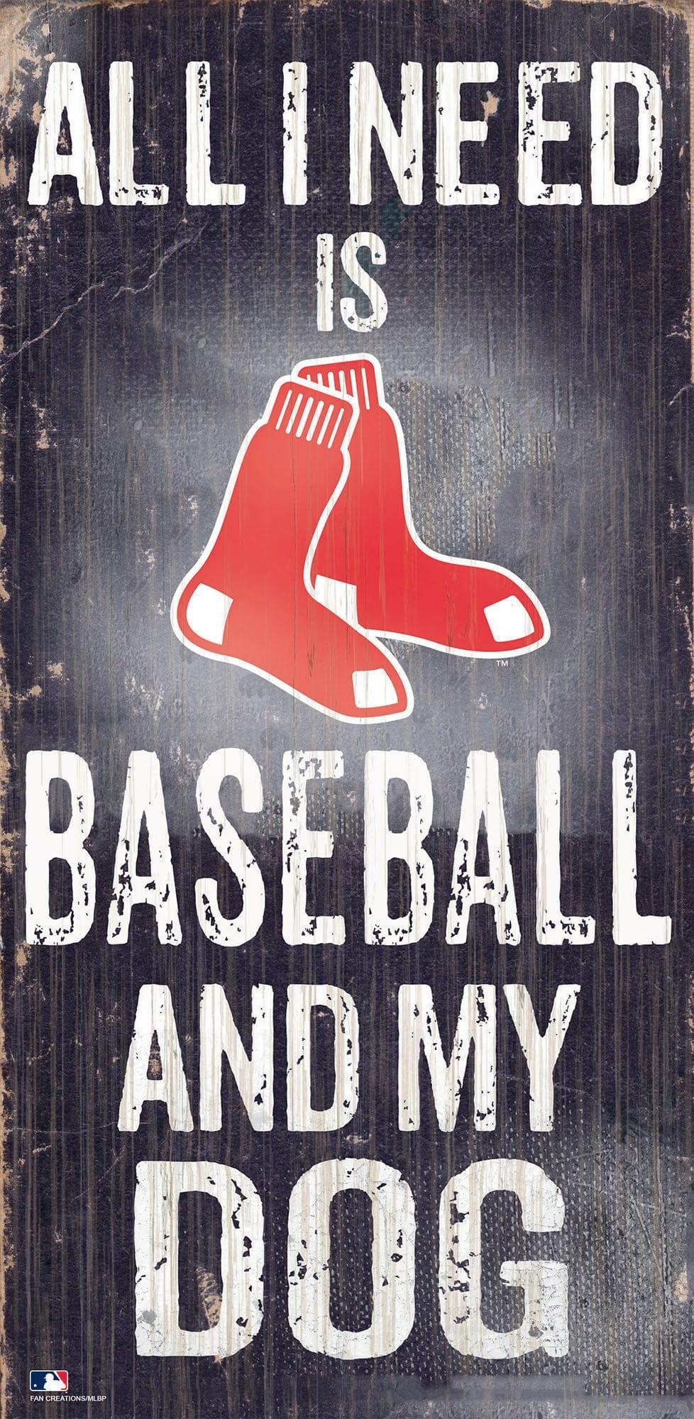 fan creations Boston Red Sox My Dog 6x12 Sign