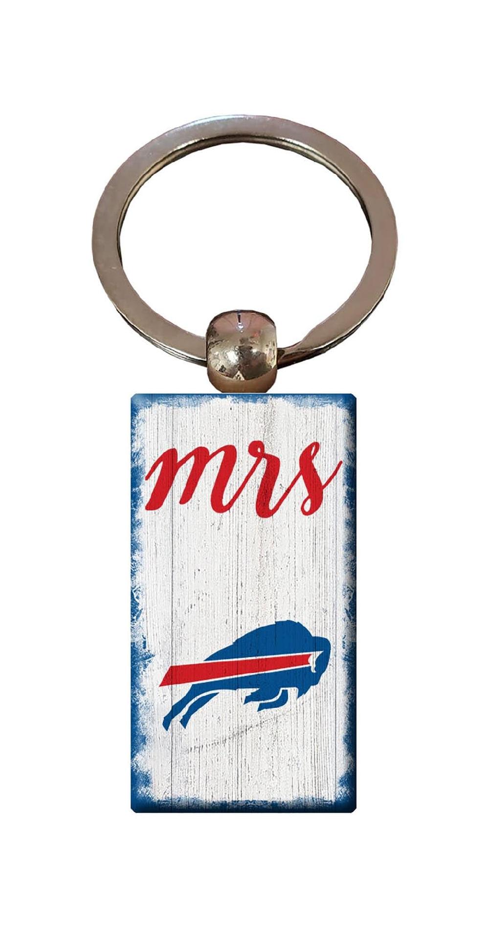 fan creations Buffalo Bills Script Mrs Keychain