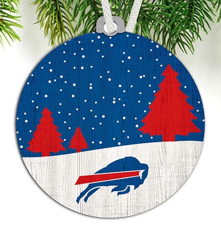 fan creations Buffalo Bills Snow Scene Ornament