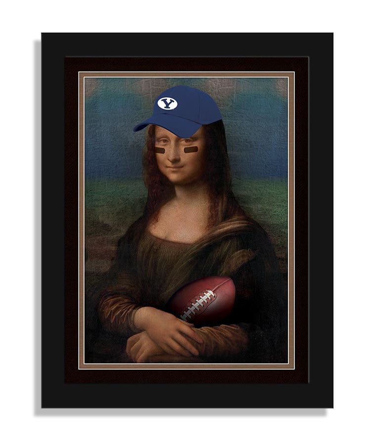 fan creations BYU Mona Lisa Fan 12x16