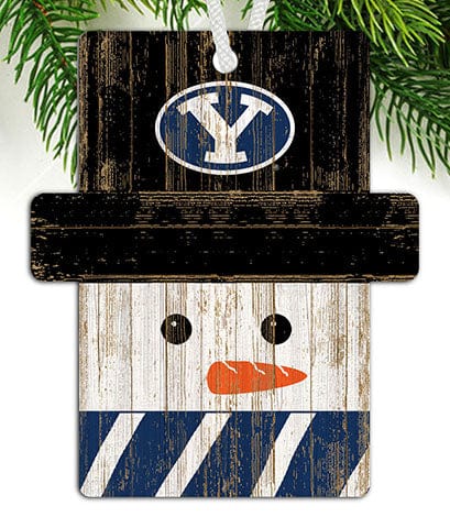 fan creations BYU Snowman Ornament