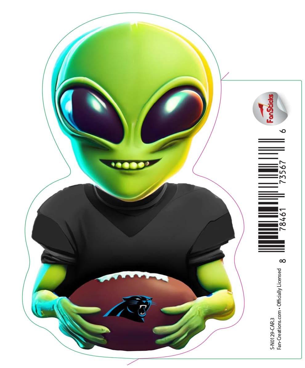 fan creations Carolina Panthers 3in Decal Alien