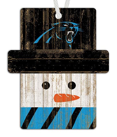 fan creations Carolina Panthers Snowman Ornament
