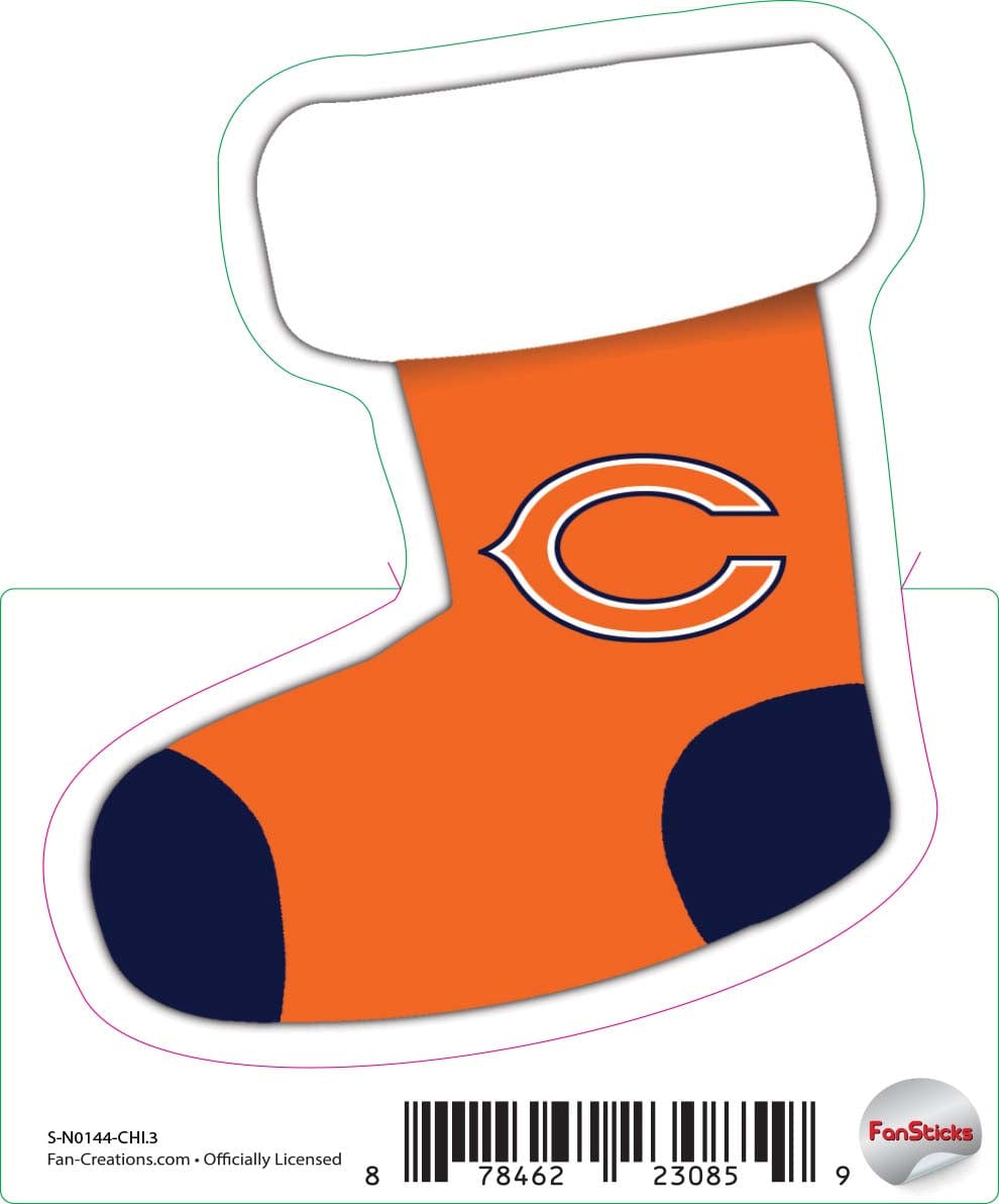 fan creations Chicago Bears 3in Decal Stocking