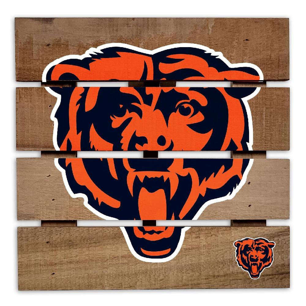 fan creations Chicago Bears 8in Wooden Hotplate