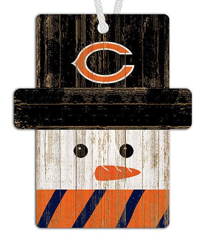 fan creations Chicago Bears Snowman Ornament
