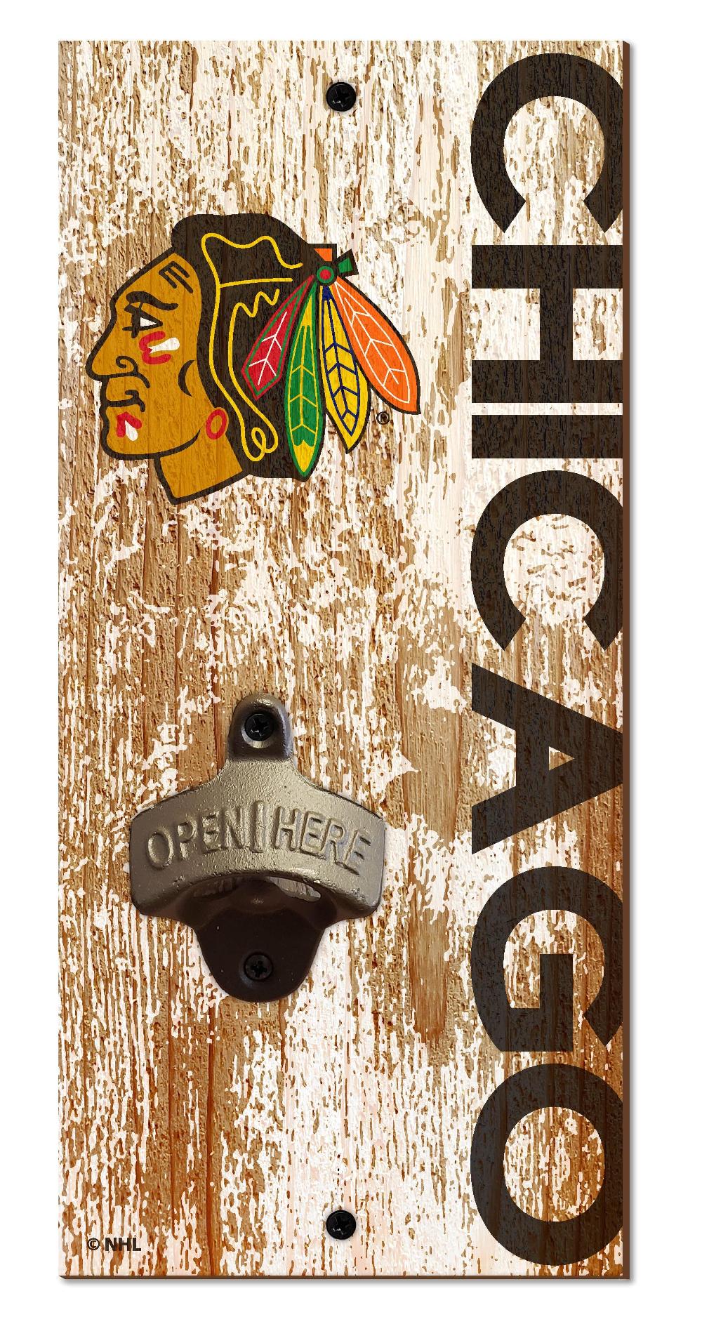 fan creations Chicago Blackhawks Bottle Opener