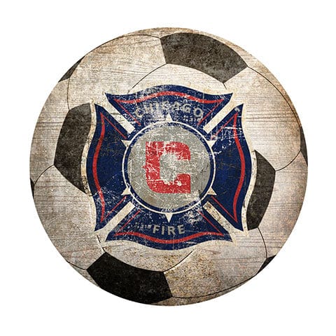 fan creations Chicago Fire 12" Soccer Shaped Sign