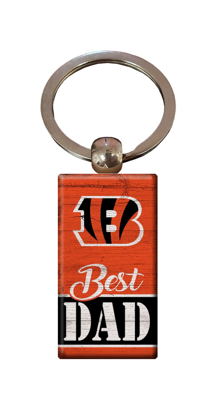 fan creations Cincinnati Bengals Best Dad Keychain