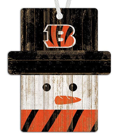 fan creations Cincinnati Bengals Snowman Ornament
