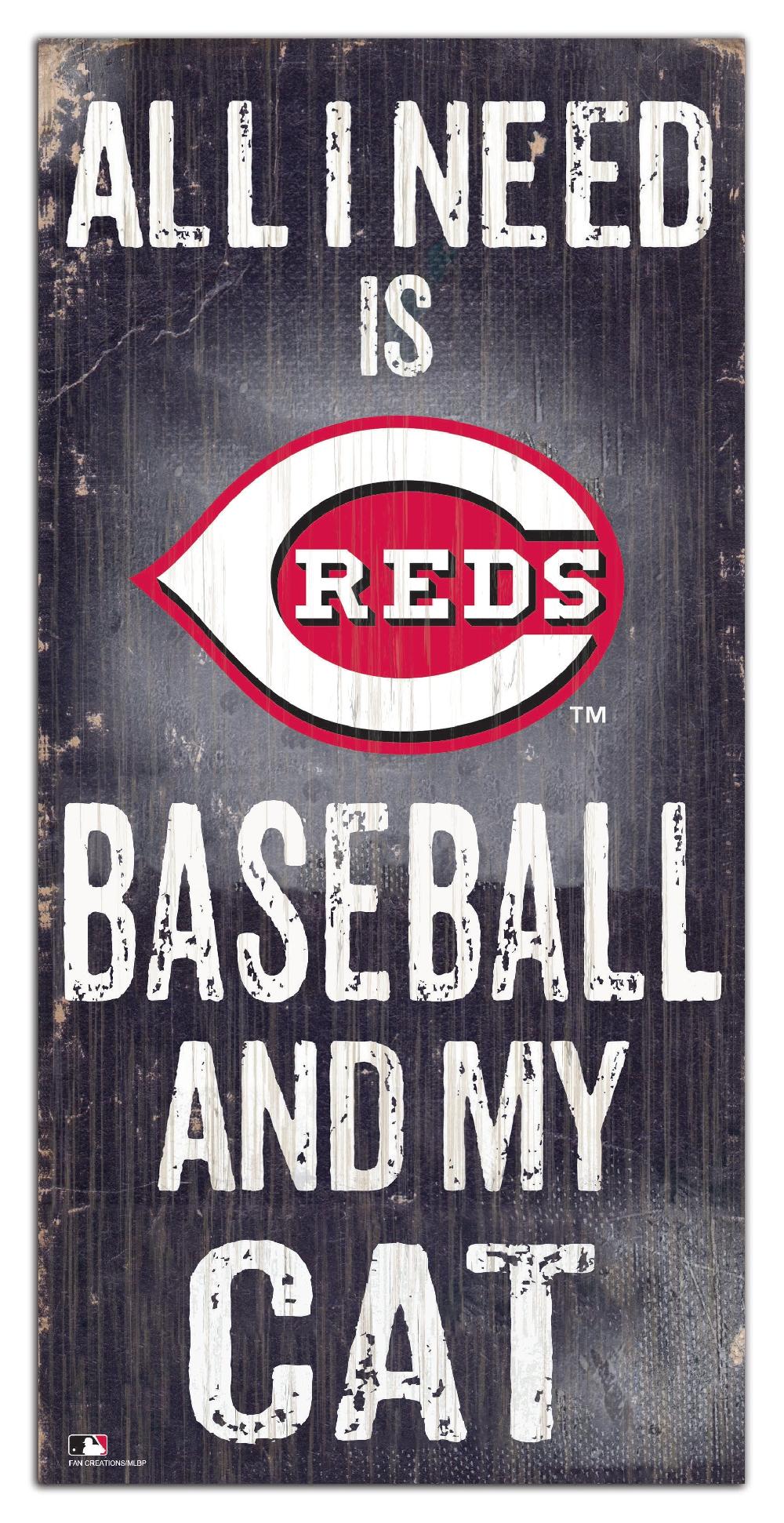 fan creations Cincinnati Reds My Cat 6x12 Sign