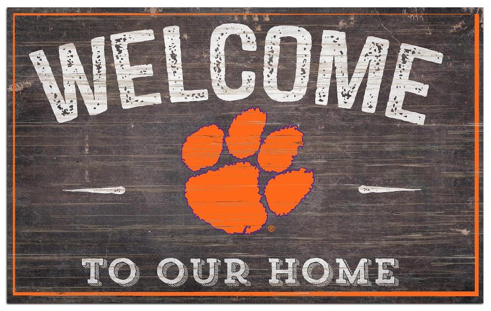 fan creations Clemson 11x19in Welcome Sign