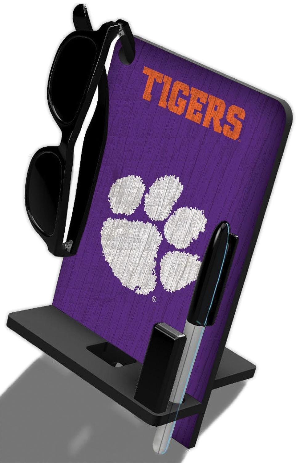 fan creations Clemson 4 In 1 Desktop Phone Stand