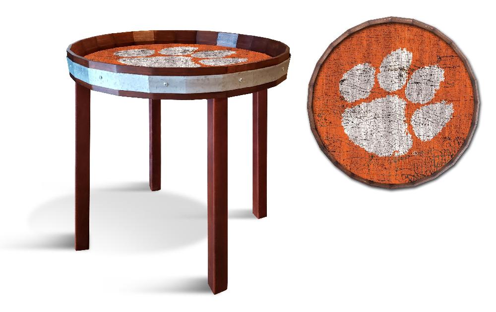 fan creations Clemson Barrel Top Side Table