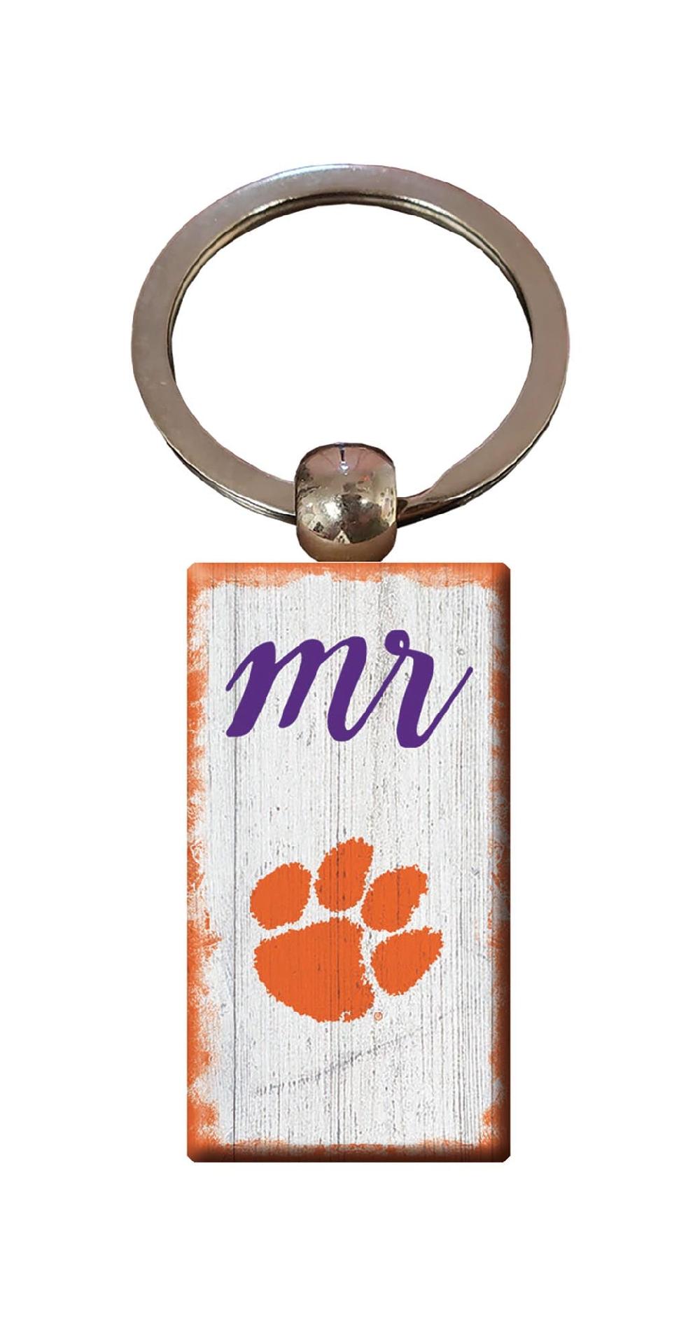 fan creations Clemson Script Mr Keychain