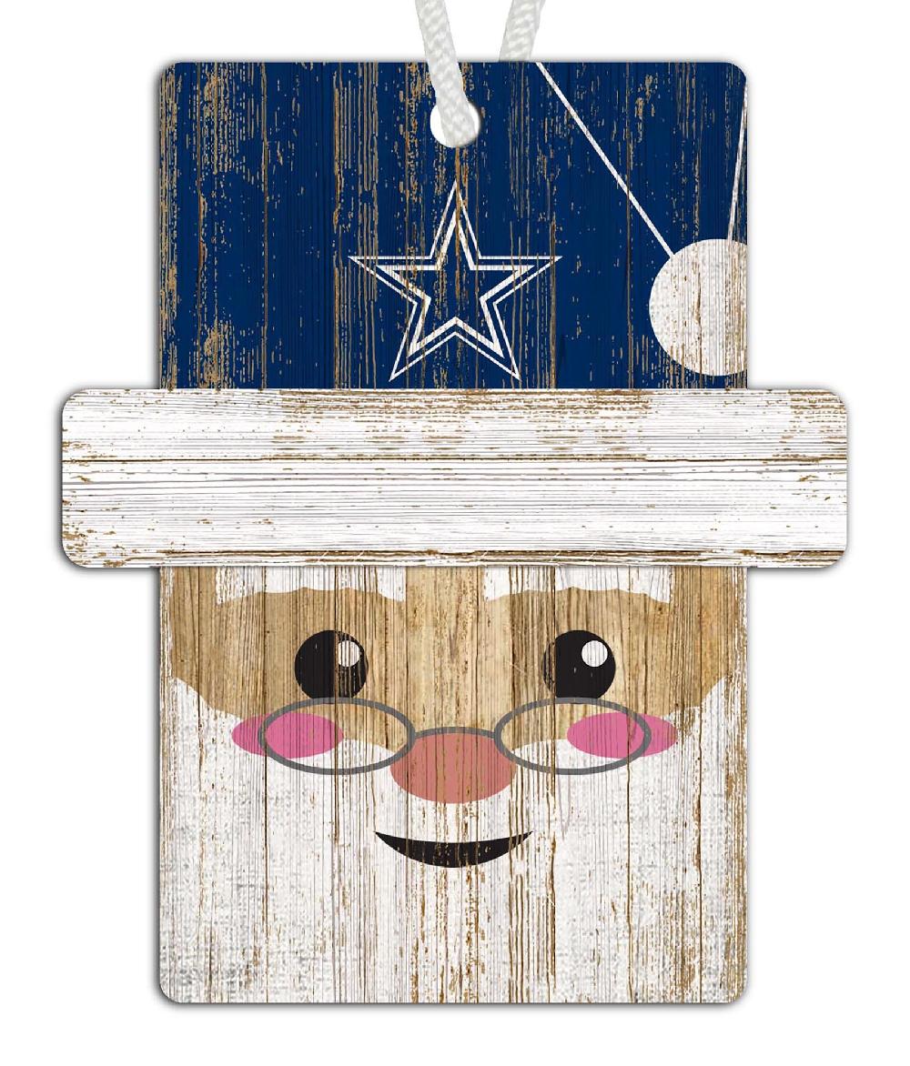 fan creations Dallas Cowboys Santa Ornament