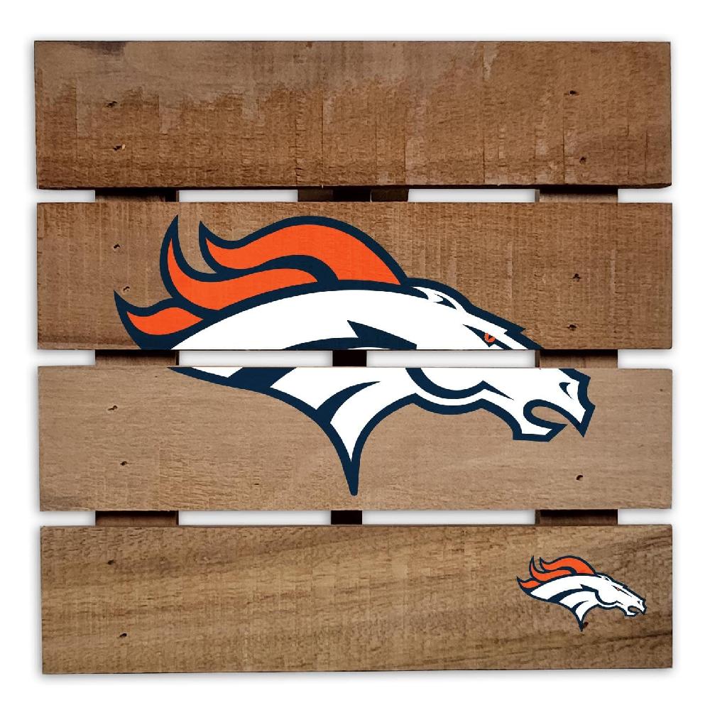 fan creations Denver Broncos 8in Wooden Hotplate