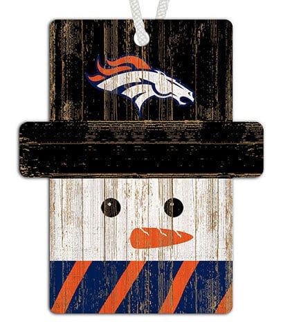 fan creations Denver Broncos Snowman Ornament