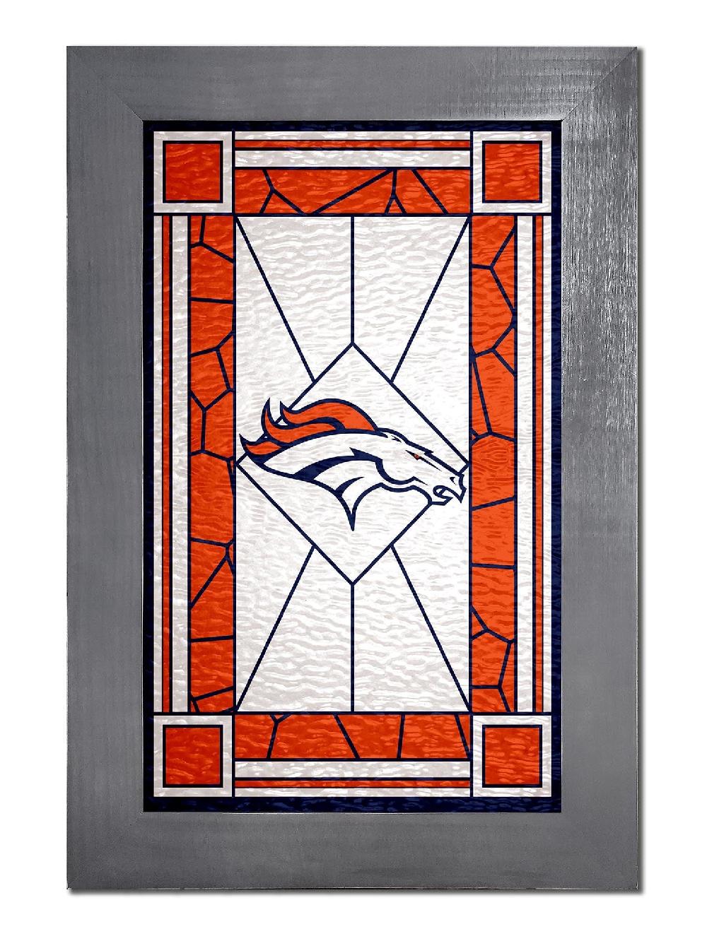 fan creations Denver Broncos Stained Glass 11x19
