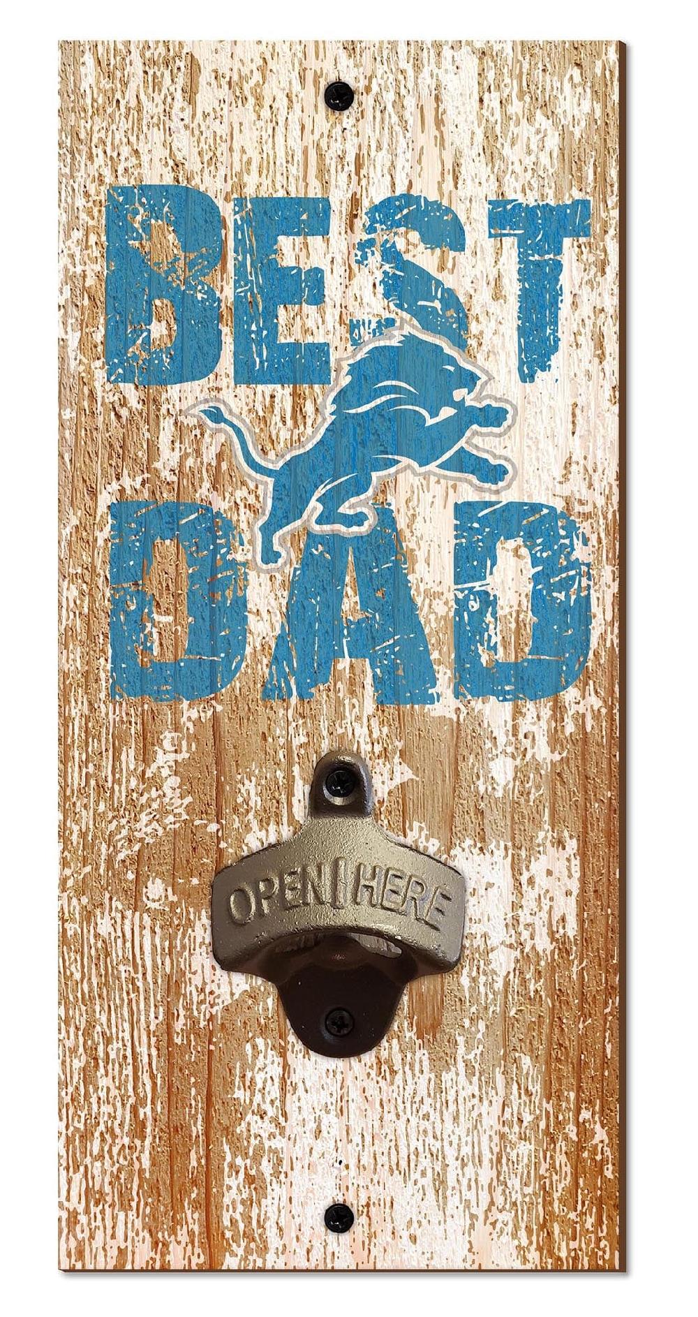 fan creations Detroit Lions Best Dad Bottle Opener
