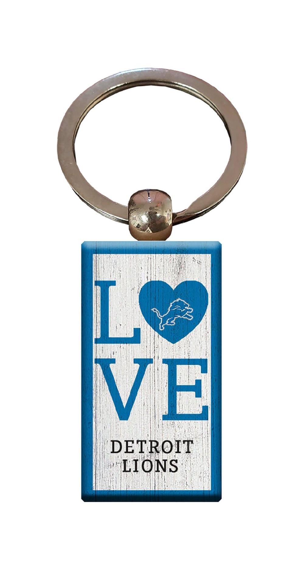 fan creations Detroit Lions Love Keychain