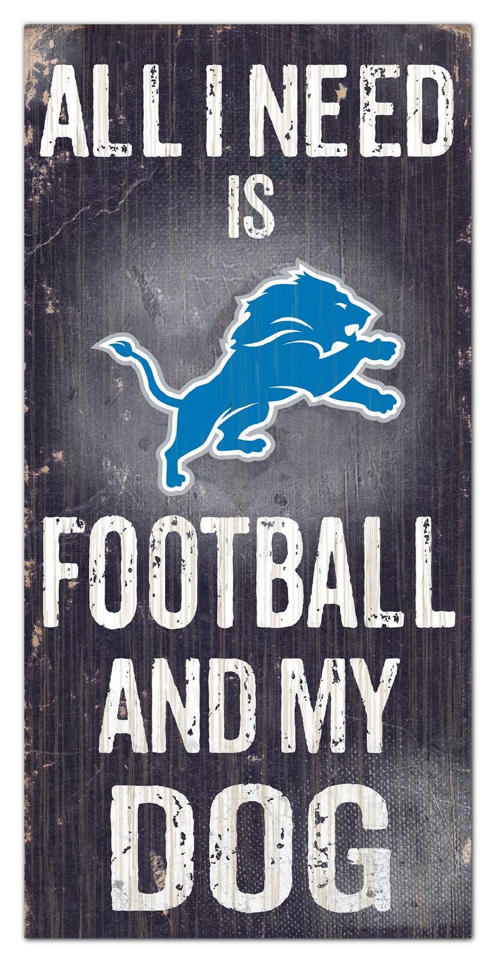 fan creations Detroit Lions My Dog 6x12 Sign