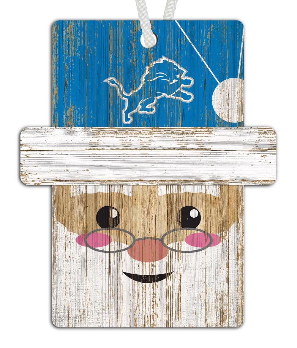 fan creations Detroit Lions Santa Ornament