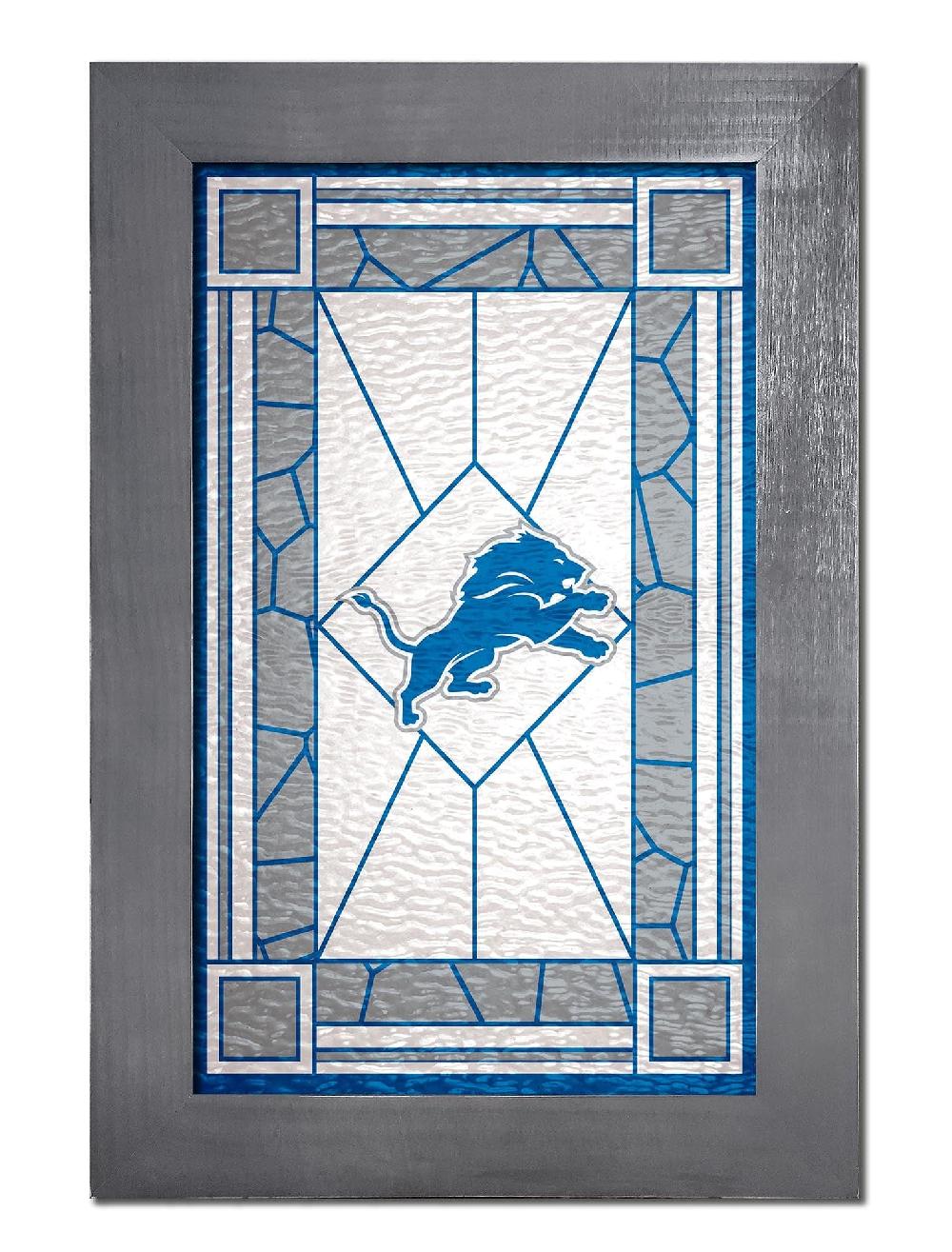 fan creations Detroit Lions Stained Glass 11x19