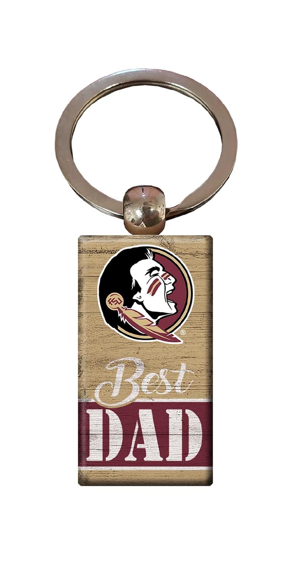 fan creations Florida State Best Dad Keychain