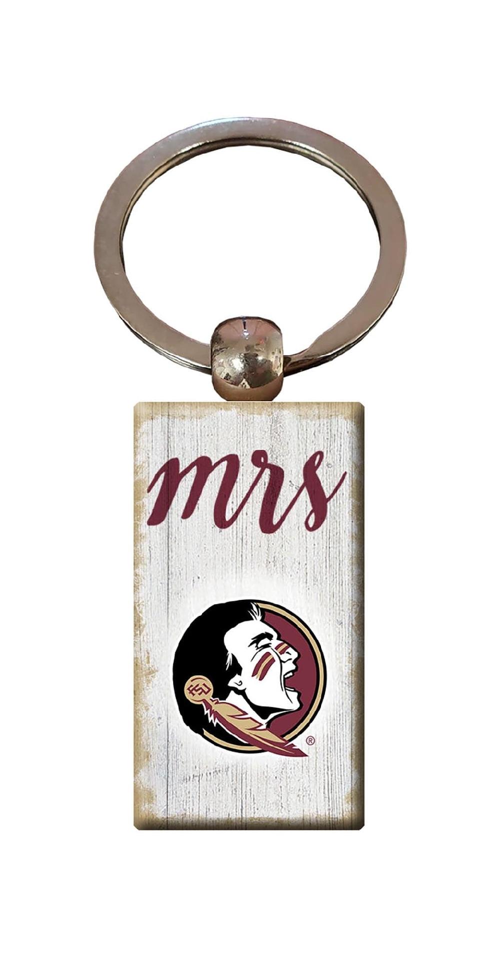 fan creations Florida State Script Mrs Keychain