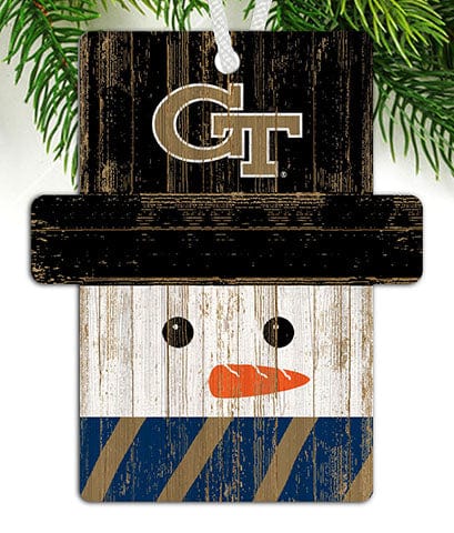 fan creations Georgia Tech Snowman Ornament
