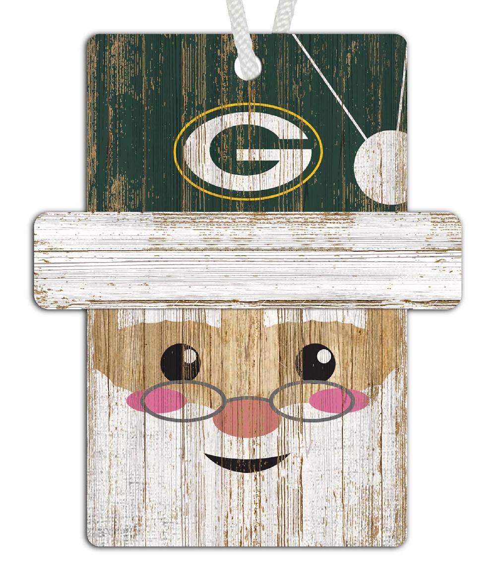 fan creations Green Bay Packers Santa Ornament