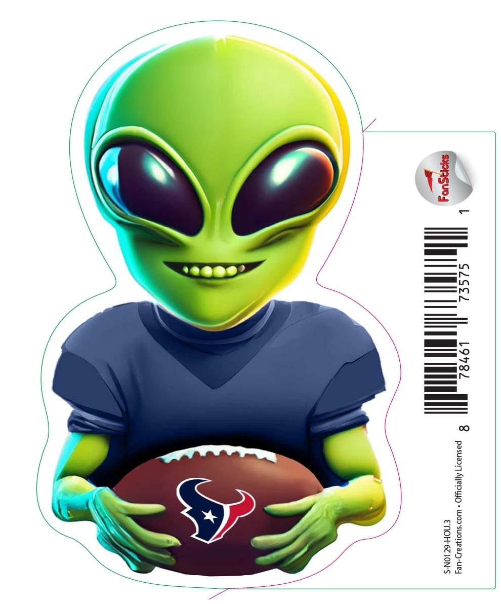 fan creations Houston Texans 3in Decal Alien