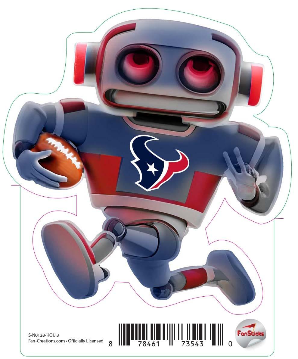 fan creations Houston Texans 3in Decal Robot