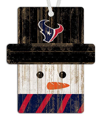 fan creations Houston Texans Snowman Ornament