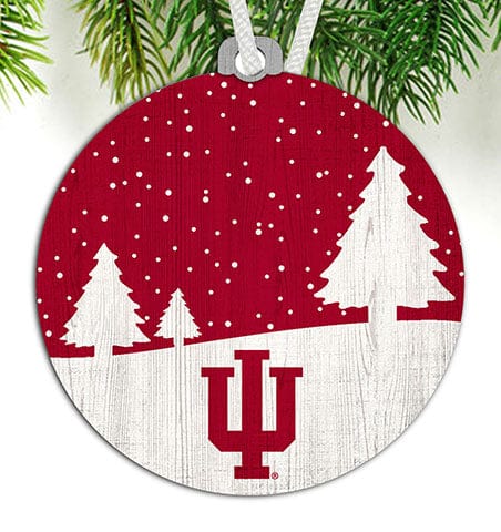 fan creations Indiana Snow Scene Ornament